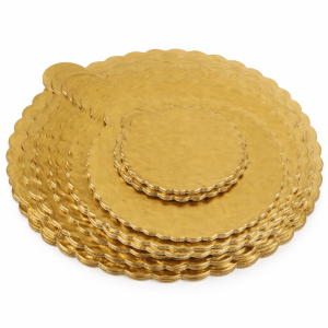 Altın Yuvarlak Pasta Altlığı